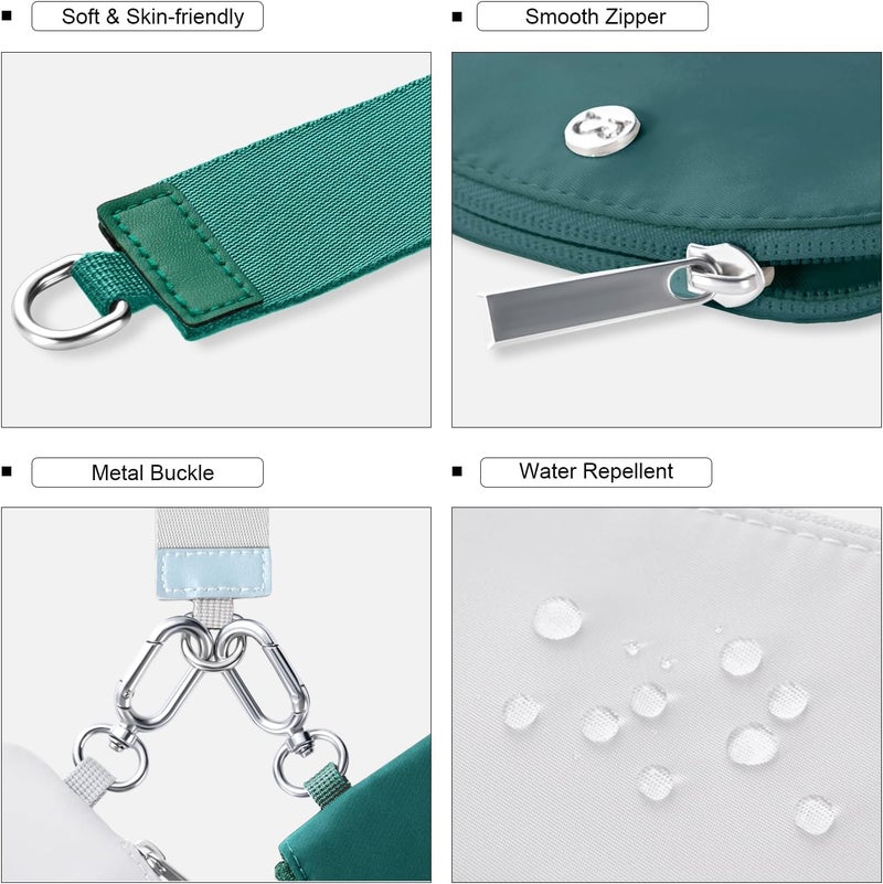 Babysun Mini Zip Around Dual Pouch Wristlet With 2 Straps Wristlet Keychain Wallet for Women Coin Purse Small Cute for Teen Girl - Image 5